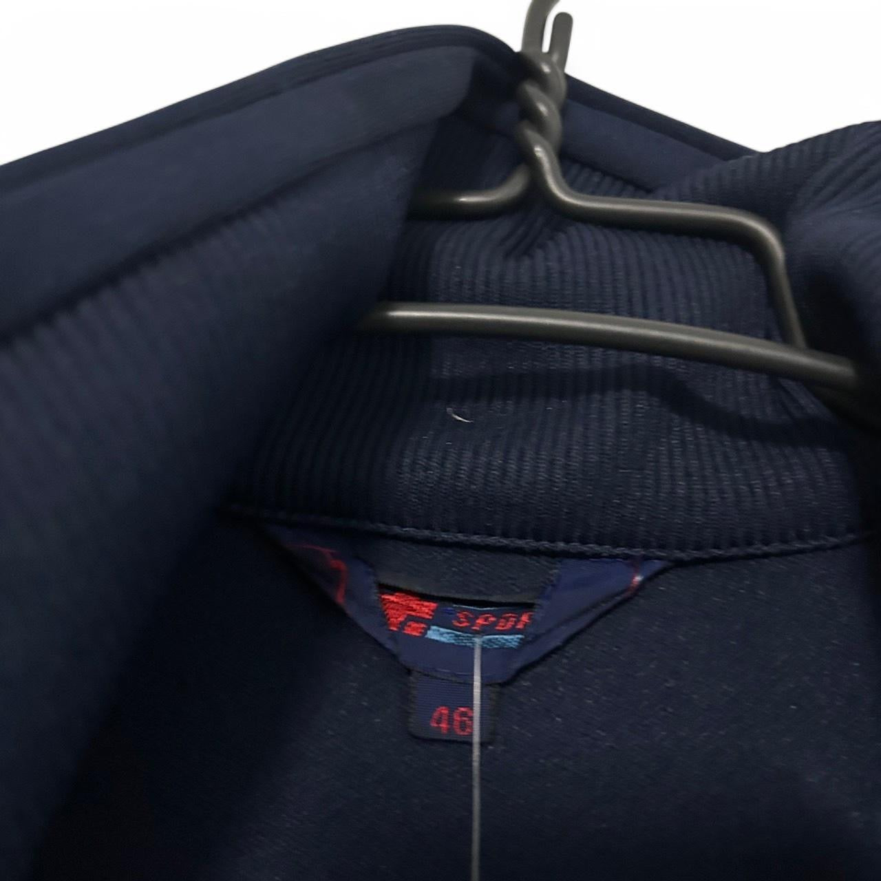 Women's windbreaker polyester Zip Up Track Jacket Navy Blue M  SKU 6870