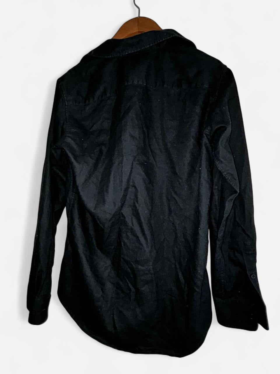 Men’s Black Zara slim fit button up shirt #slimfit in size L collar to hem 31 pit to pit 20 sku 7048