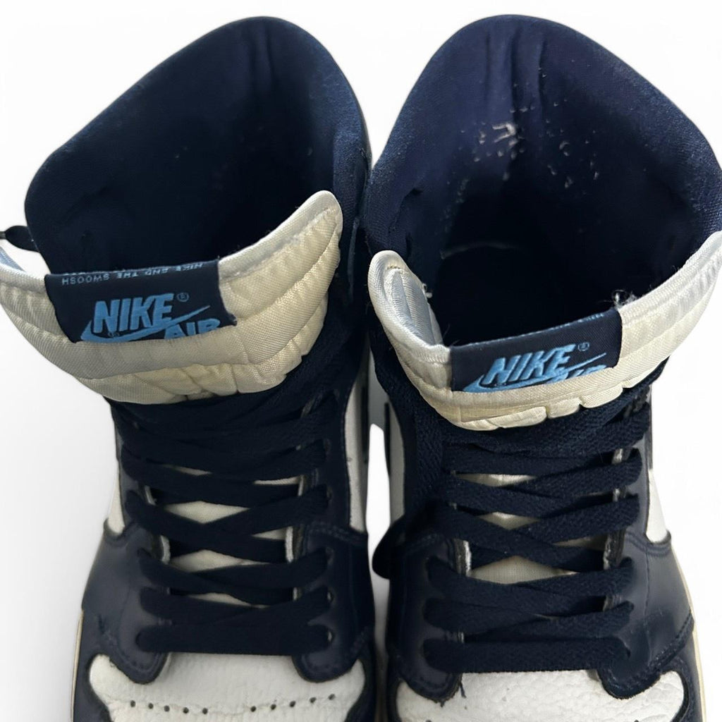 Size UK 9.5 - Jordan 1 Retro OG High Obsidian UNC 02/18/21 BLUE pre owned 555088-140 sku 6763