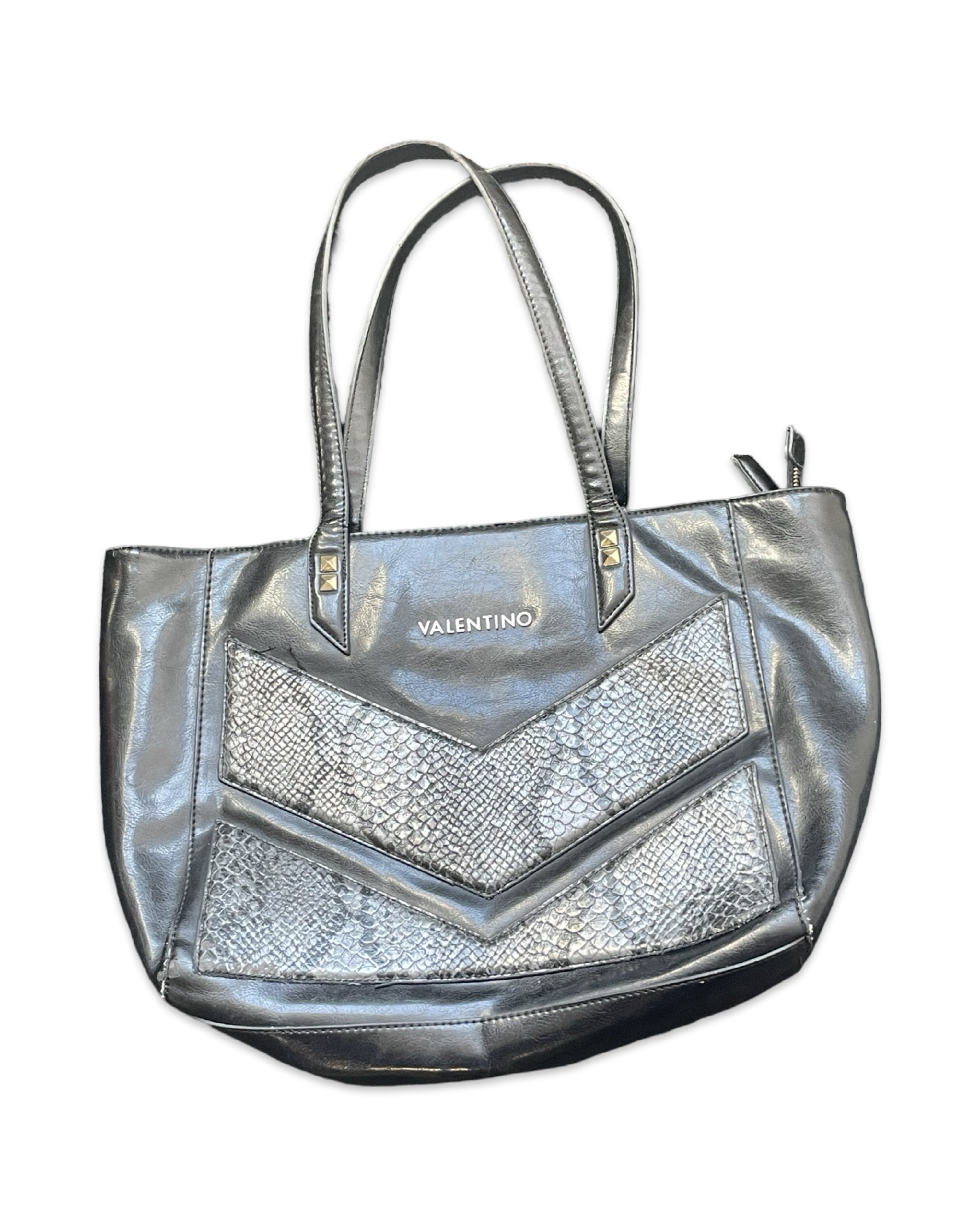 90s Stunning vintage Valentino silver tote Handbag SKU 4074.