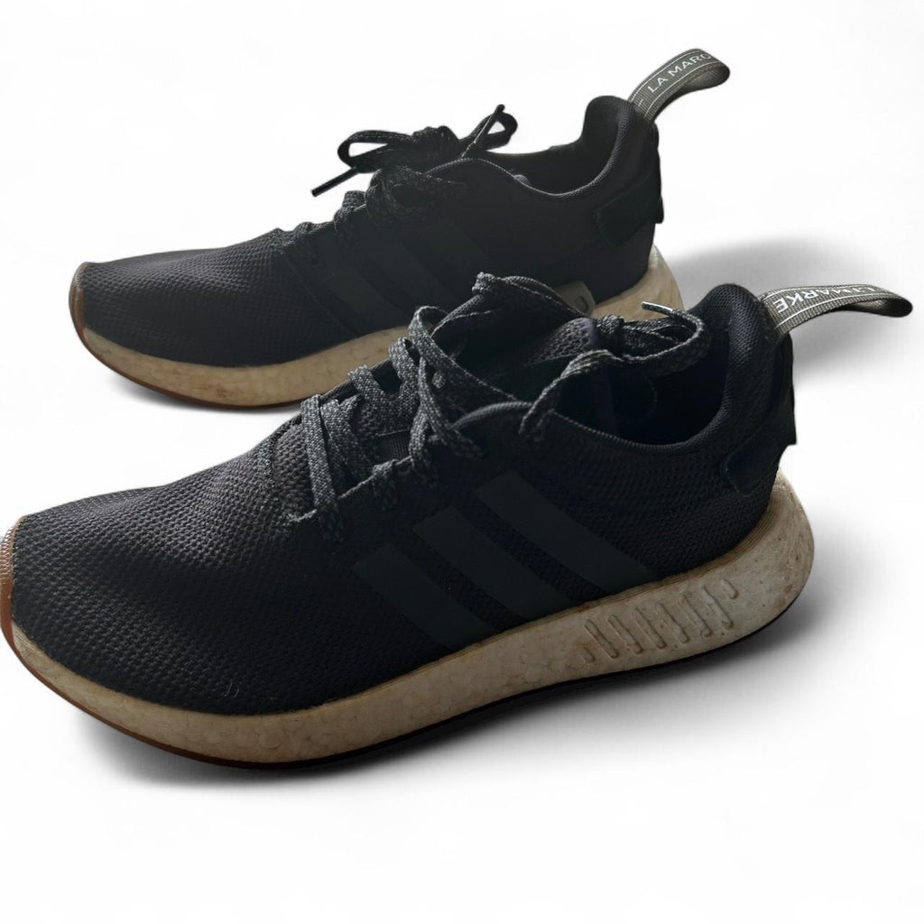Mens Adidas NMD R2 CQ2400 Grey Black White Knit Boost Running Trainers UK 6 GYM SKU 6987