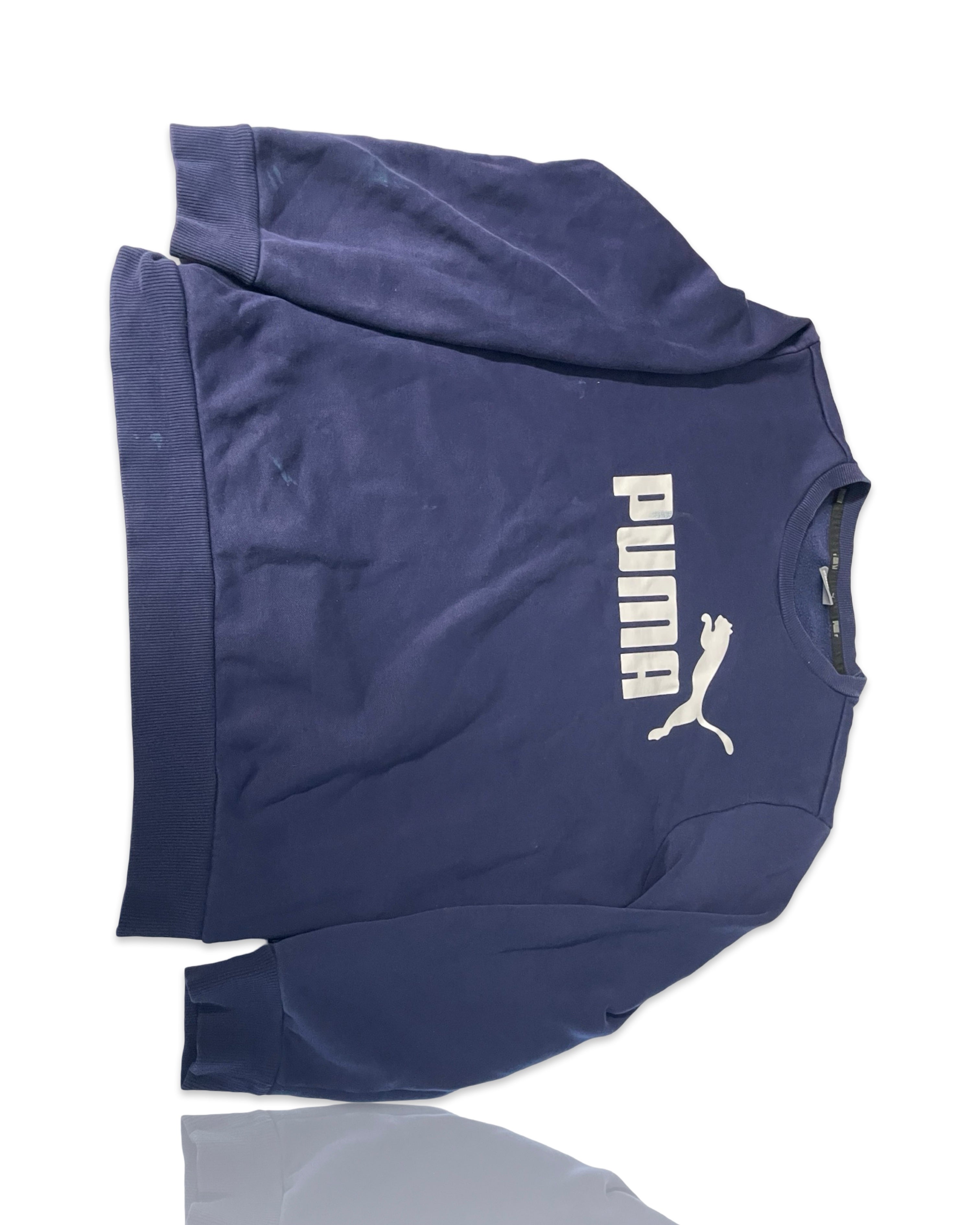 Rare Vintage Puma Sweatshirt / Blue Navy Jumper / Puma Sweater / Pullover Crewneck / Sportswear / Big Logo Printed / Small Fit Size|SKU 4244