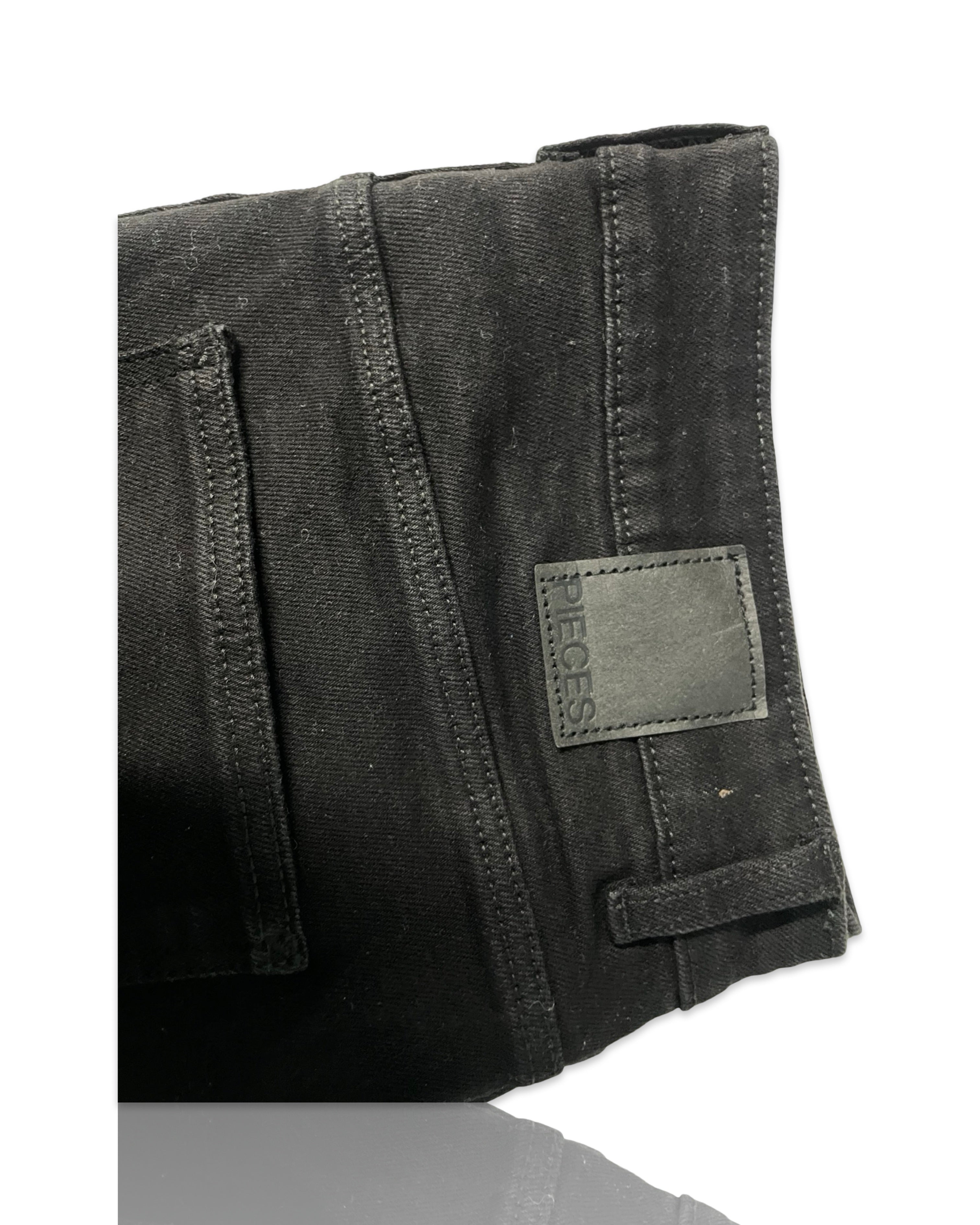 vintage black women's pieces jeggins in XL L31 W32|SKU 4238