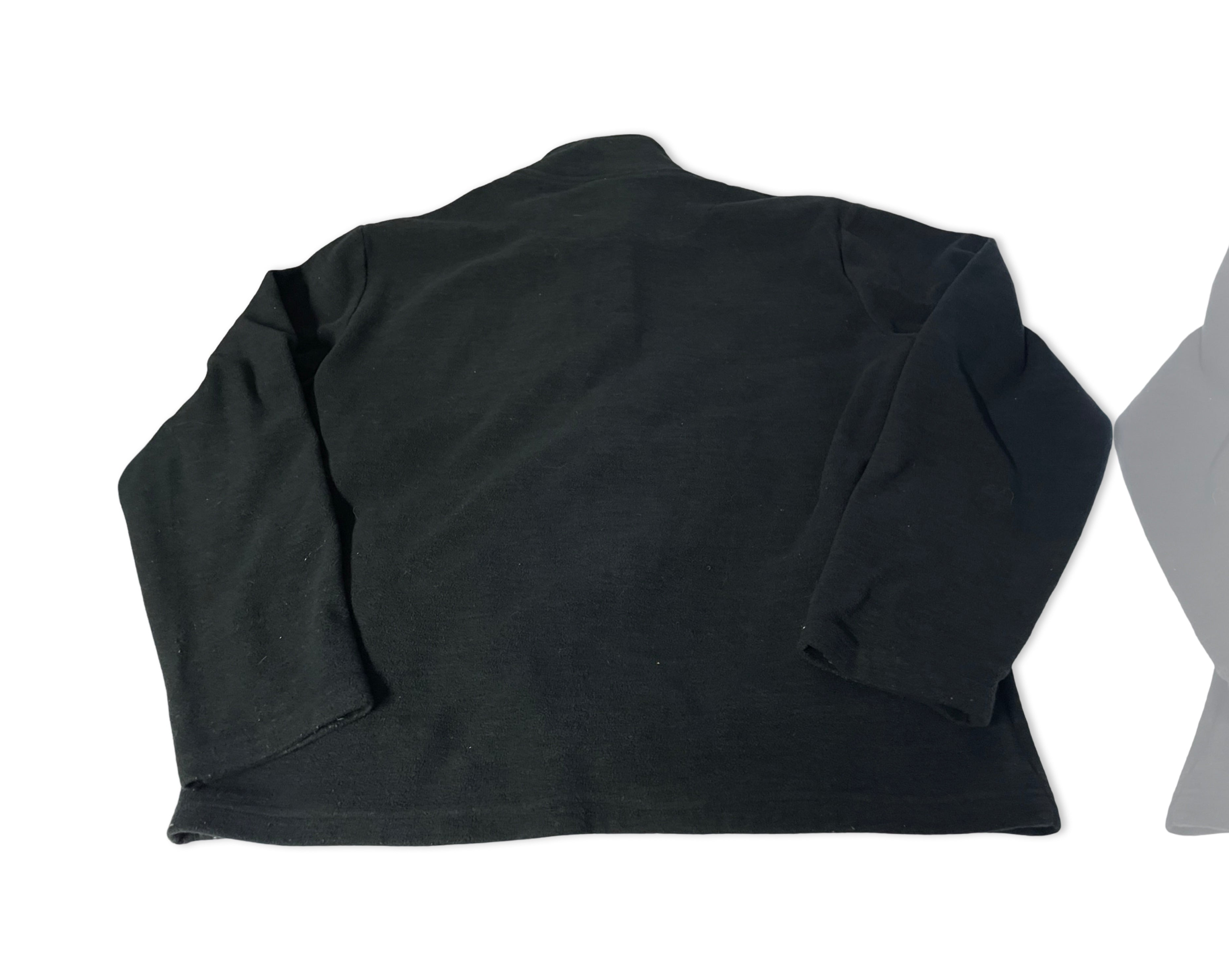 Vintage Mens  Zip Up Fleece Jacket Black Large L29 W 21 |SKU 4230