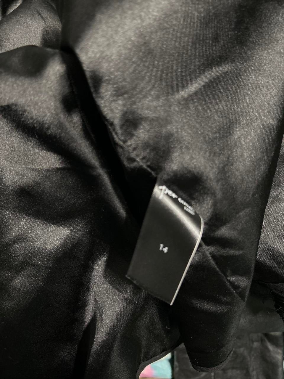 Per Una Women's Black Sequin Cropped open front Jacket Size 14 L25W17 SKU 6948