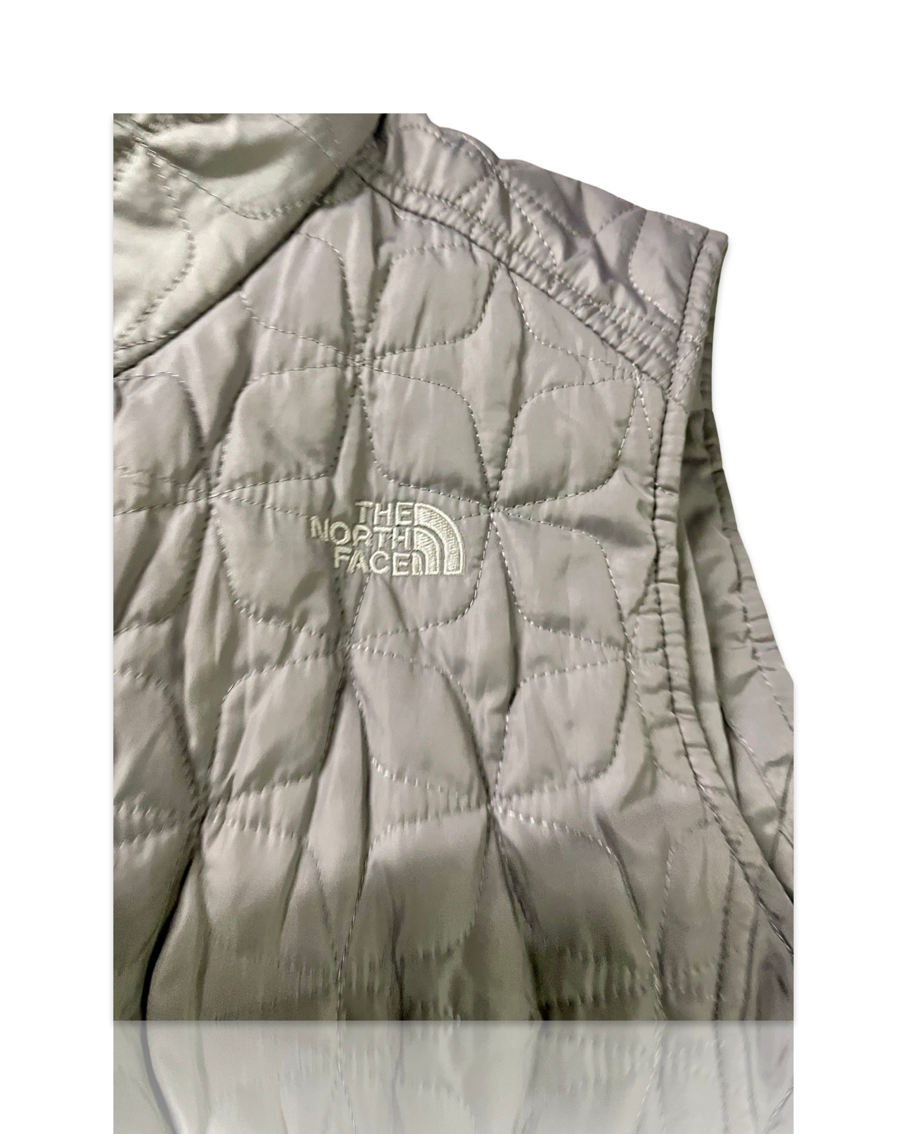  Vintage The North Face Gray Fleece Vest - Size Large - Embroidered - Woman’s -