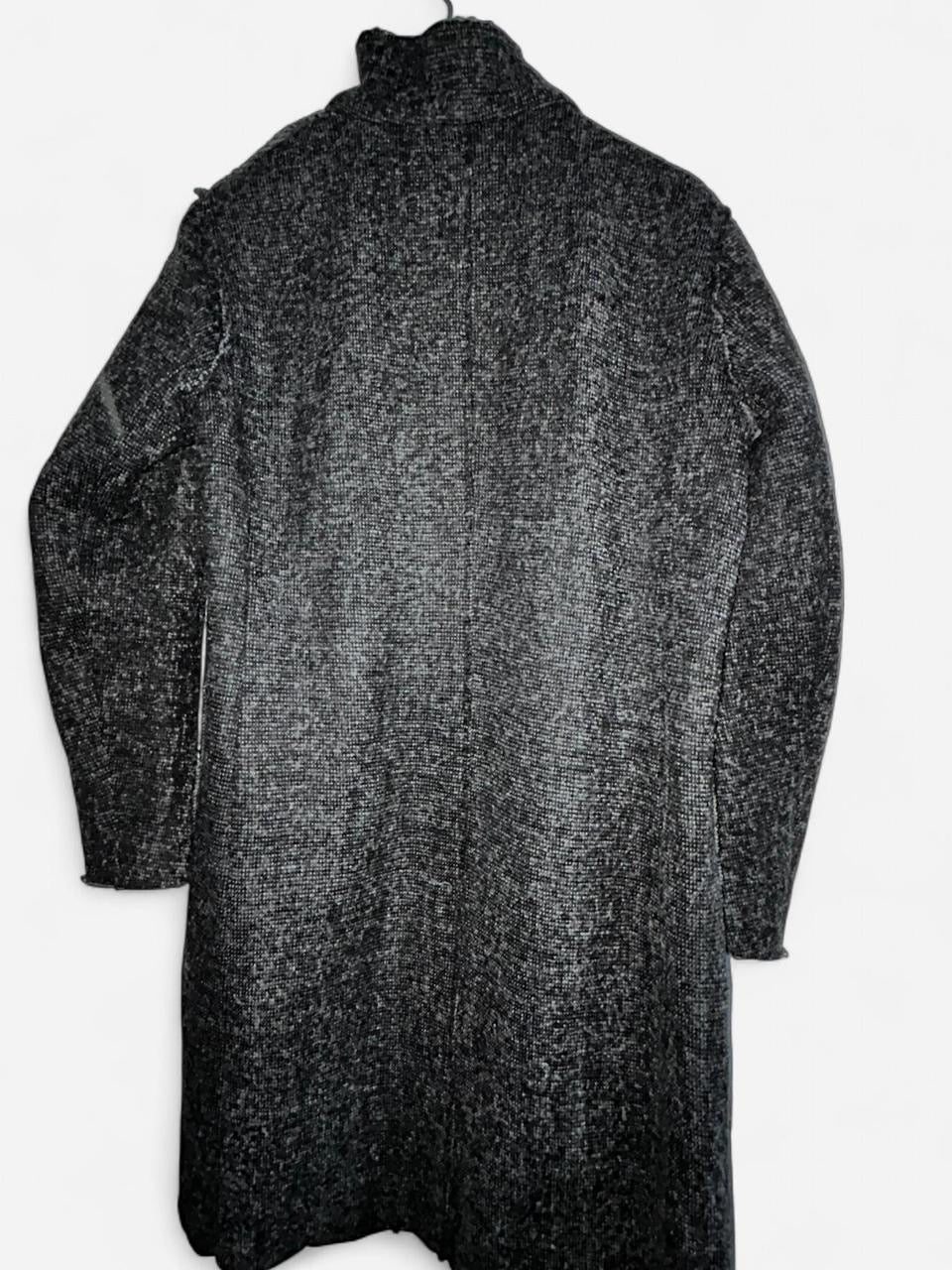 Women’s Grey and black vintage wool blend overcoat winter in xl collar to hem 41 pit to pit 20 sku 7070