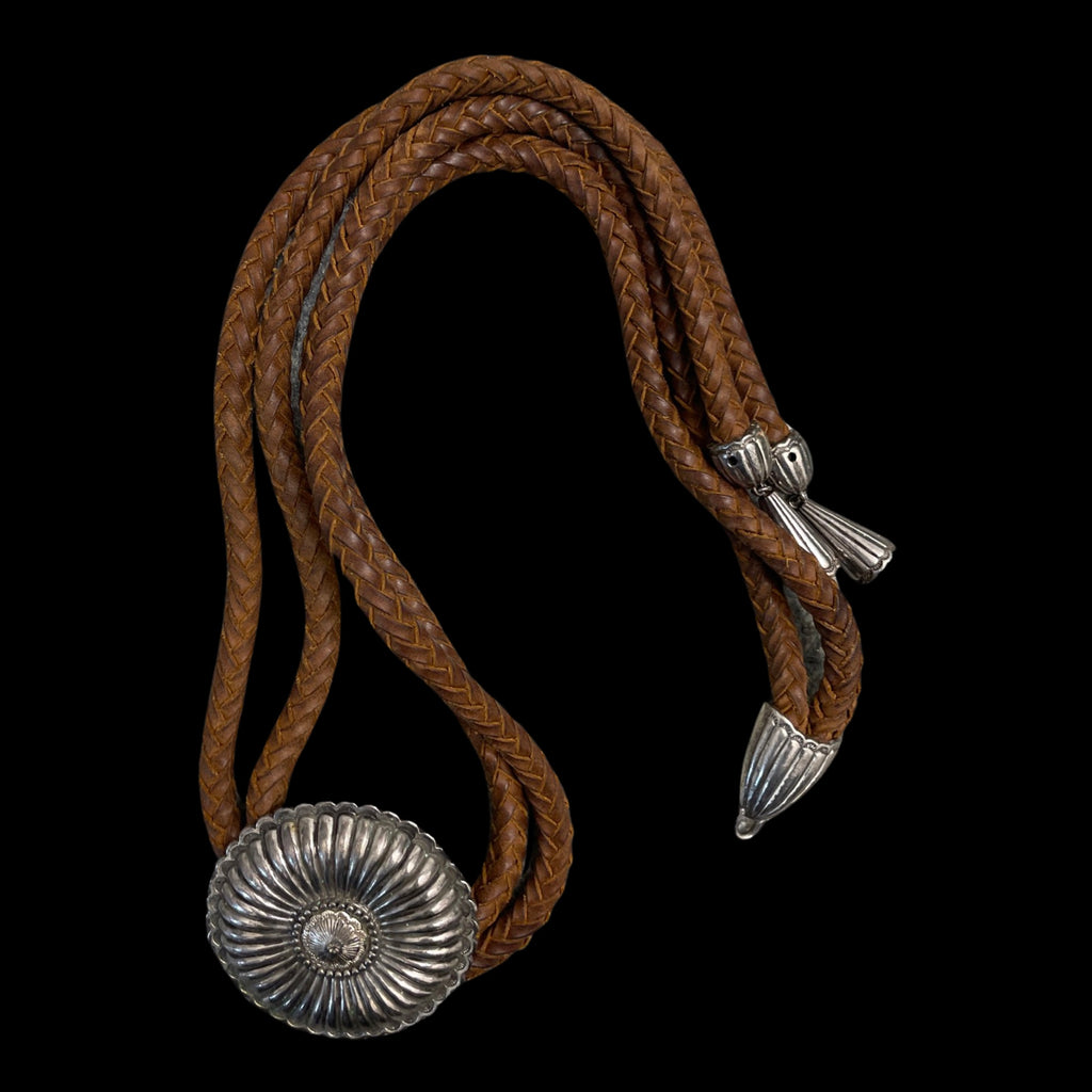 Rubynee Vintage y2k Brown faux leather bracelet with silver pendant