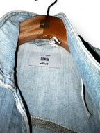 New look cropped Light blue denim jacket #denimjacket #lightblue in UK 10 collar to hem 22 pit to pit 18 sku 7034