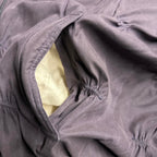 Vintage Women's UK Size 13 Taupe Grey & Purple Lightweight Padded Puffer Jacket, Size L - SKU 6930