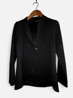 Women’s soft material Black Piazza Italia blazer #blazer in size L/Xl collar to hem 28 pit to pit 18 SKU 7037