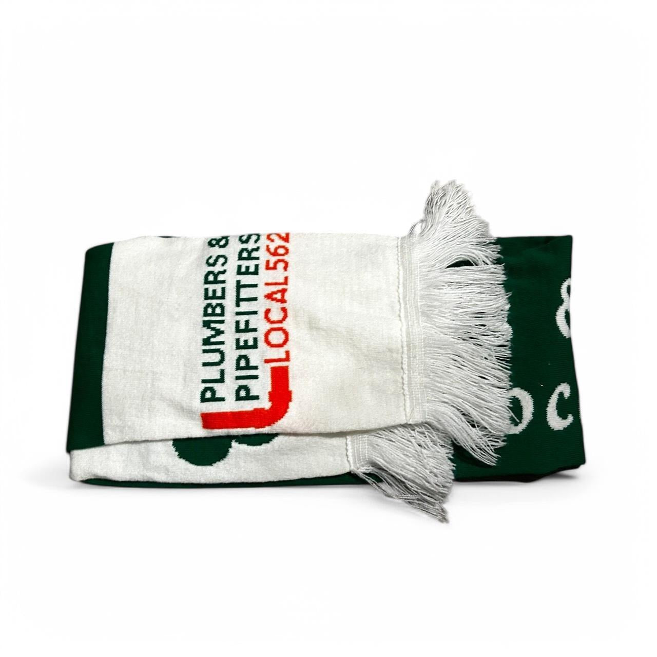 Vintage Irish Paddie scarf one size green and white SKU 6761