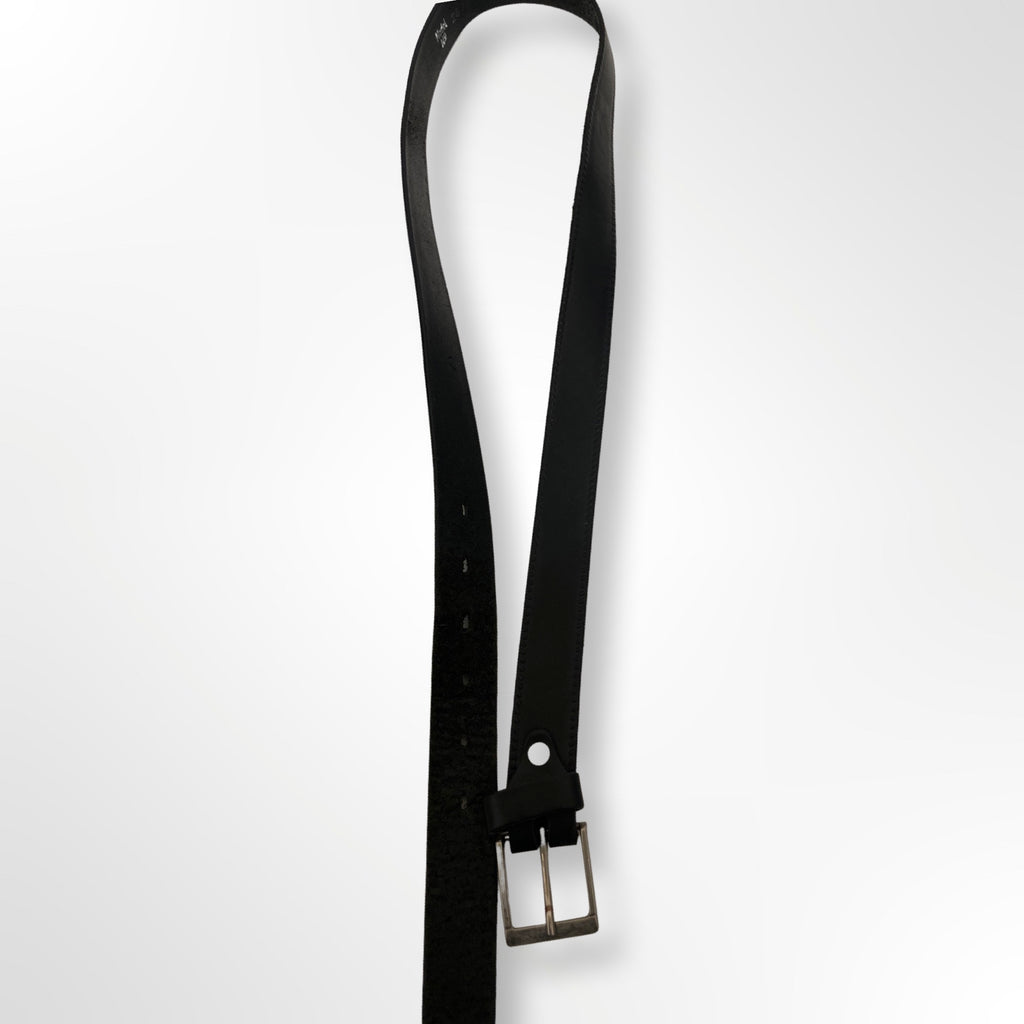 Vintage black leathers men belt