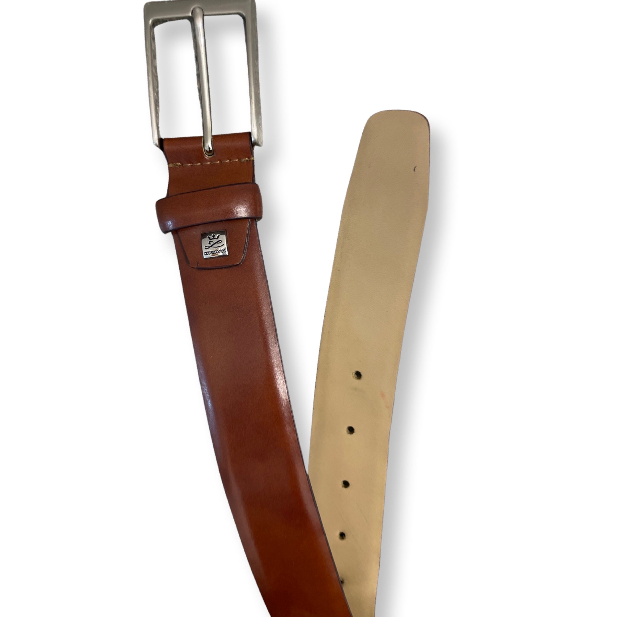 Rubynee Vintage y2k mens leather brown belt