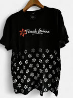 Black Art of Fight graphic t-shirt with French Guiana design #MMA collar to hem 31 pit to pit 23 sku 7057