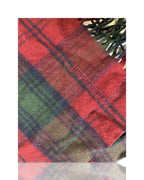 VTG  Lambswool Red Tartan Plaid Scarf Timberland|SKU 4198