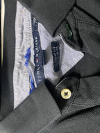 Vintage Tommy Hilfiger Black Polo Mens L, 90s Tommy Classic Polo Shirt, Preppy Black Short Sleeve Polo L 32 W 22 SKU 4163