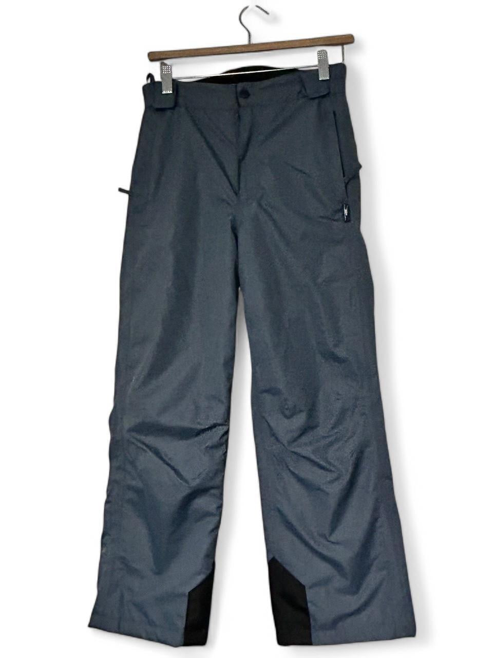Unisex CHILDRENS Crane PLACE Snow  Ski PANTS, Size 7 Gray Insulated Fleece Lined SKU 6961