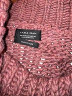 Burgundy Zara knit turtleneck sweater #winterknit