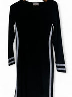 Derek Heart black and white striped dress with a touch of Y2K flair in size L #y2kfashion L 42 W 15 sku 7021