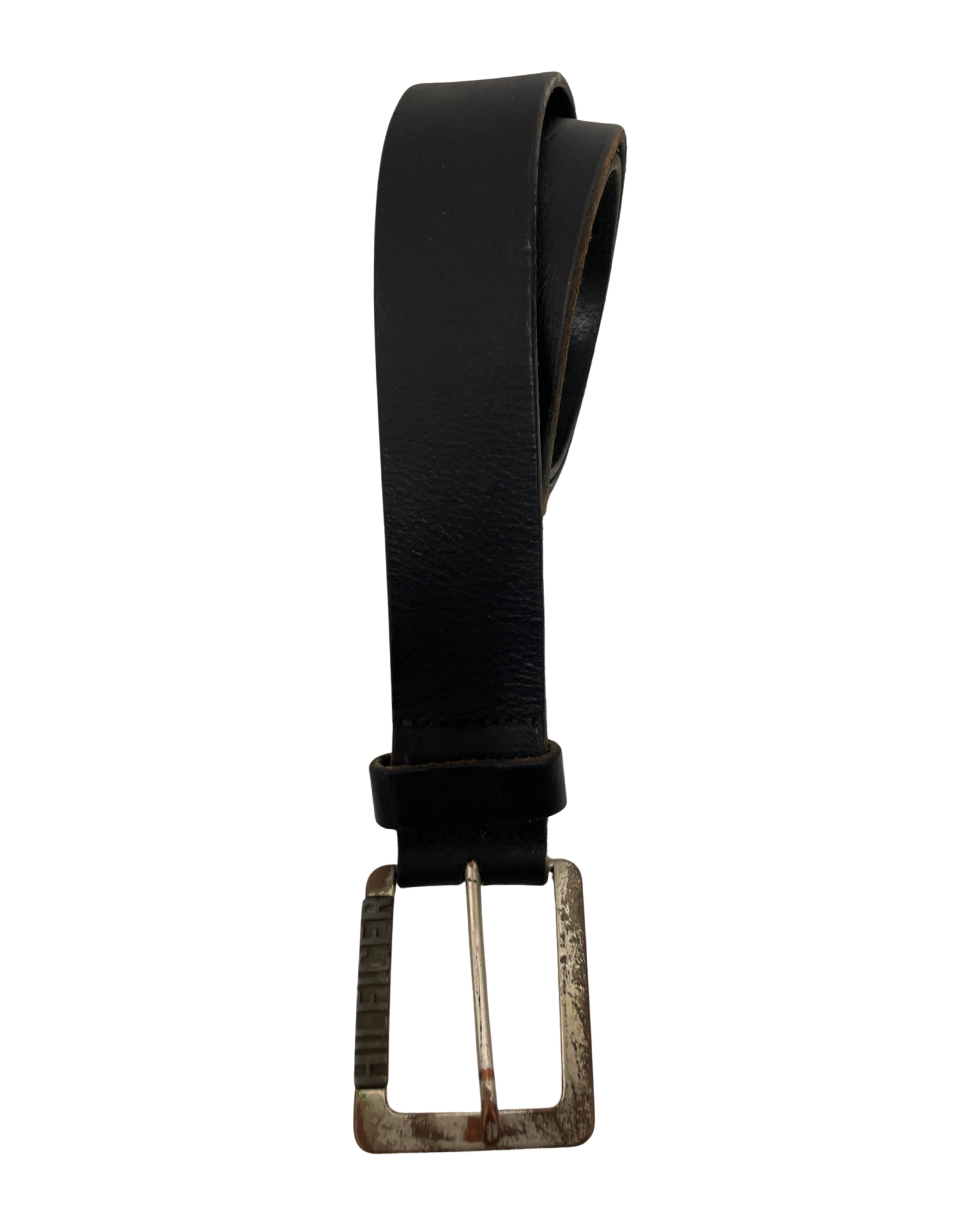 Vintage Tommy Hilfiger black mens leather belt size M
