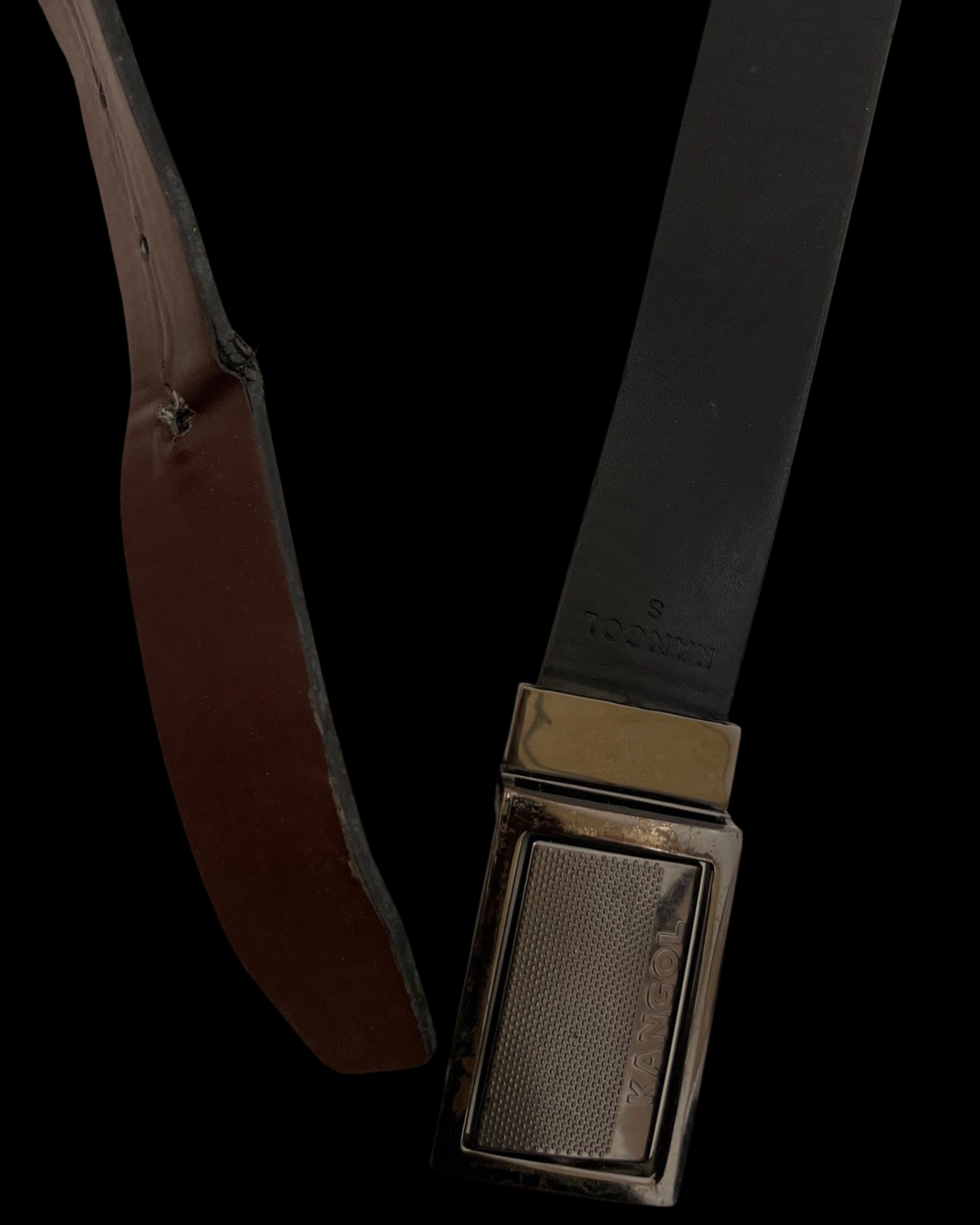 Vintage brown Kangol mens Leather belt size S
