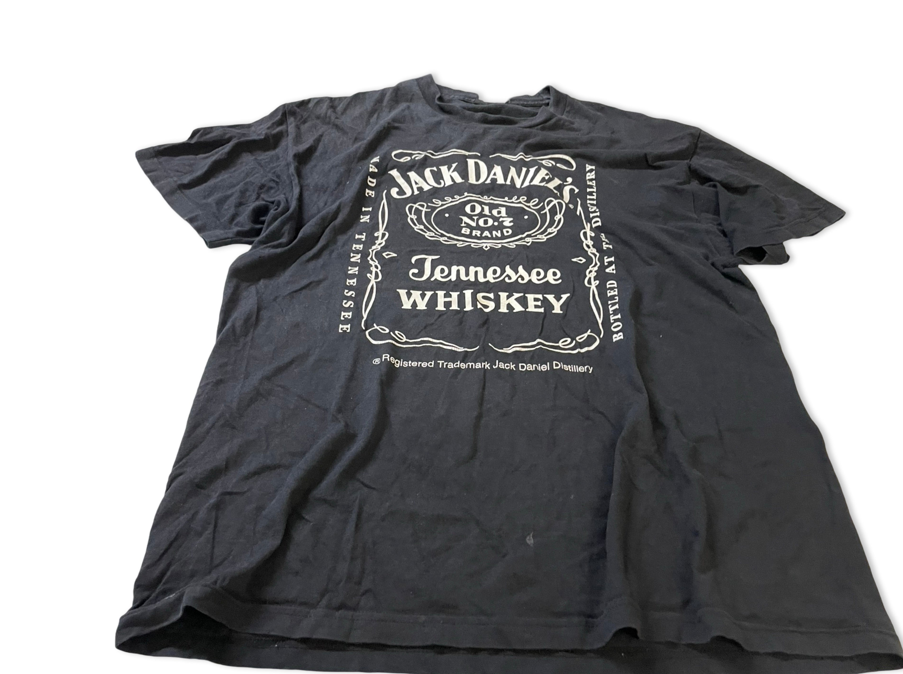 Vintage t shirt, 1980s t shirt, Jack Daniels t shirt, whiskey t shirt, motorcycle t shirt, black t shirt, vintage clothing, size XL L29 W22 |SKU 4180