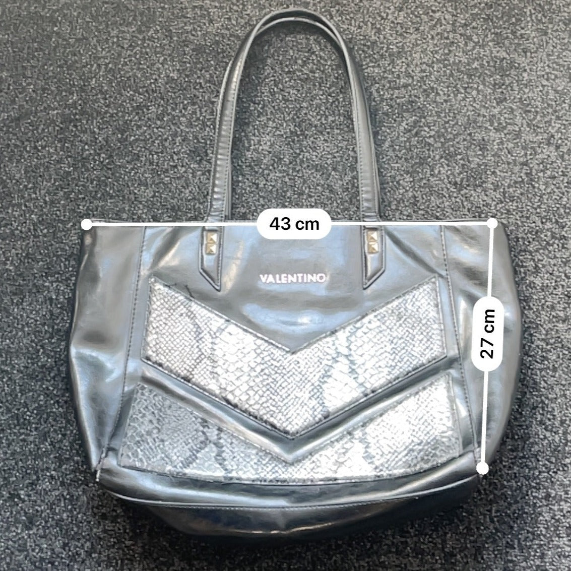 90s Stunning vintage Valentino silver tote Handbag SKU 4074.