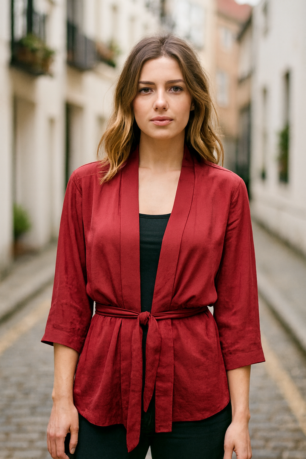 Vintage women petite linen crop top open front jacket in S|L23 W16|SKU 6613