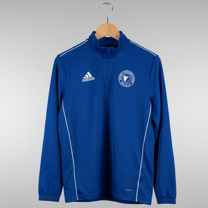 Vintage men's blue Adidas quarter-zip training pullover SKU 7413 Size S