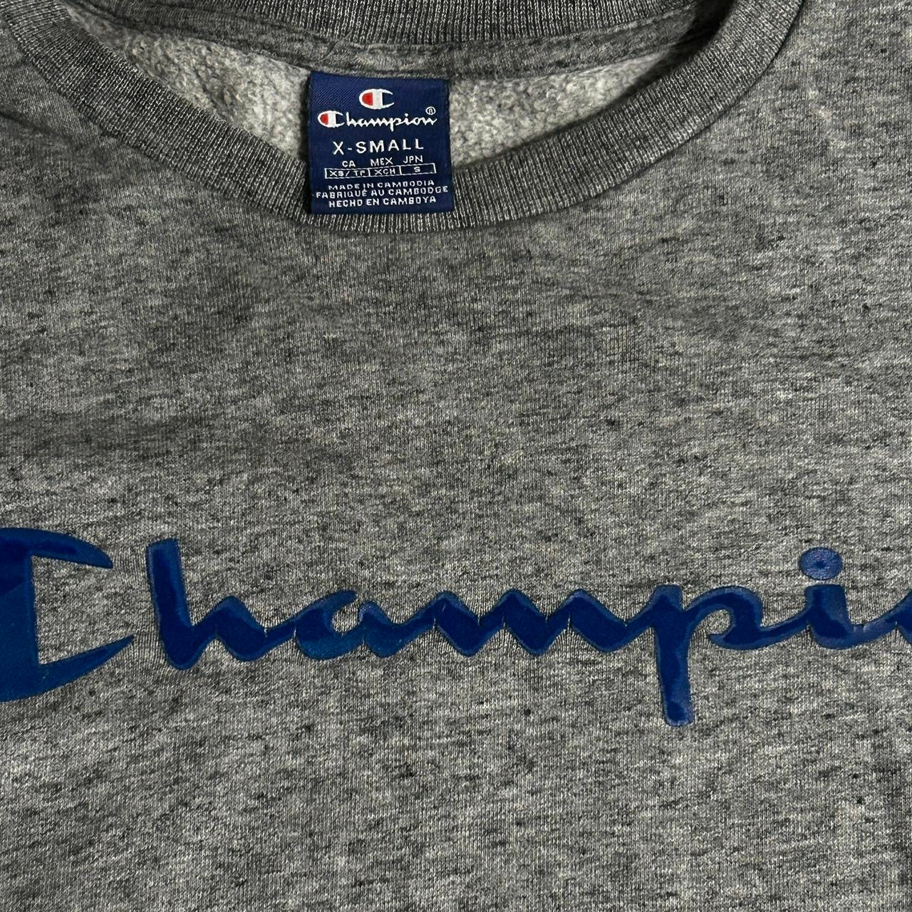 Vintage Grey Champion Spellout Sweatshirt In Xsmall SKU 6840