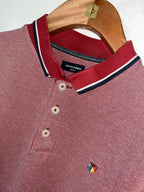 Jack and Jones Burgundy and black polo shirt with embroidered logo #poloshirt
SKU 7152
L 28 W 21