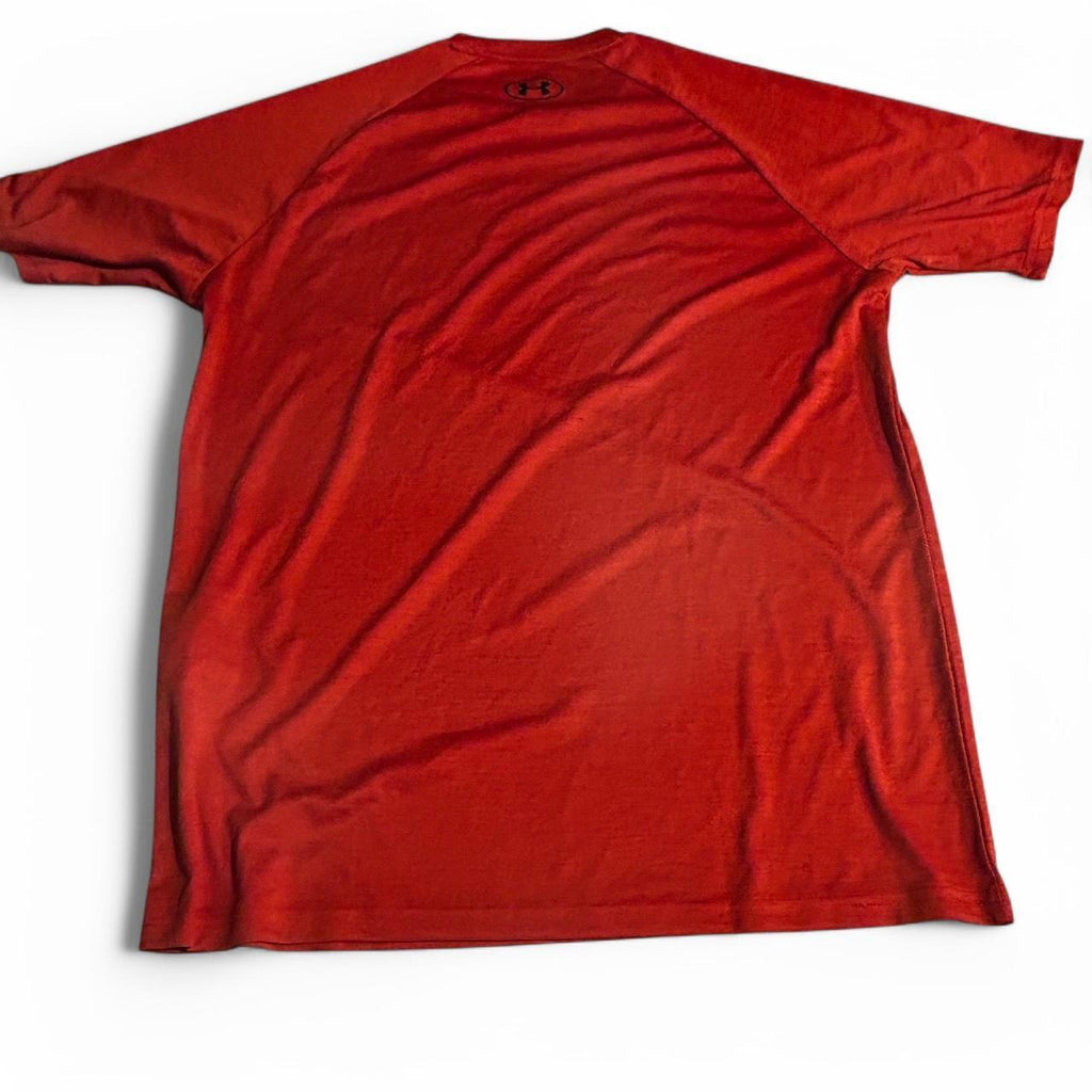 Under Armour Heat Gear Size M Men's Red/Orange Athletic T-Shirt - Used Sku 6842