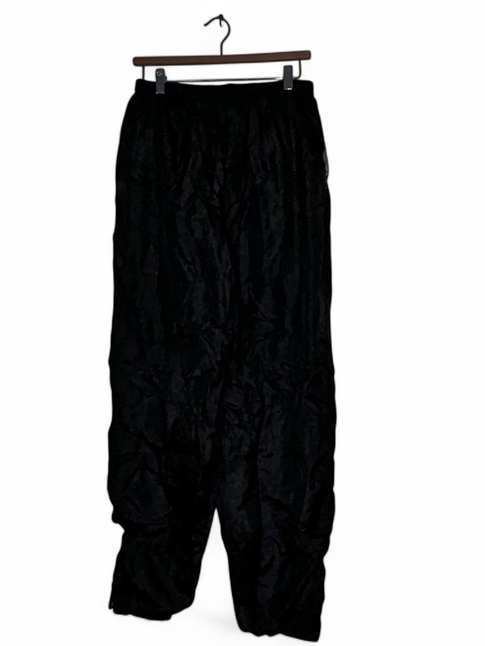 90s Vintage Unisex Tracksuit Set - Small Black Nylon - Sport Pants Windbreaker