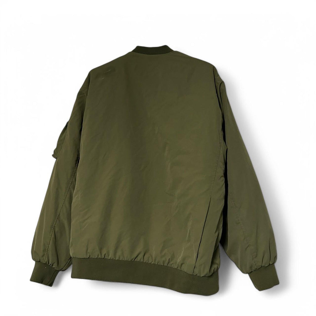 Mens Womens The crack Army Green Canvas Bomber Flight Jacket, Size  XL  SKU 6917