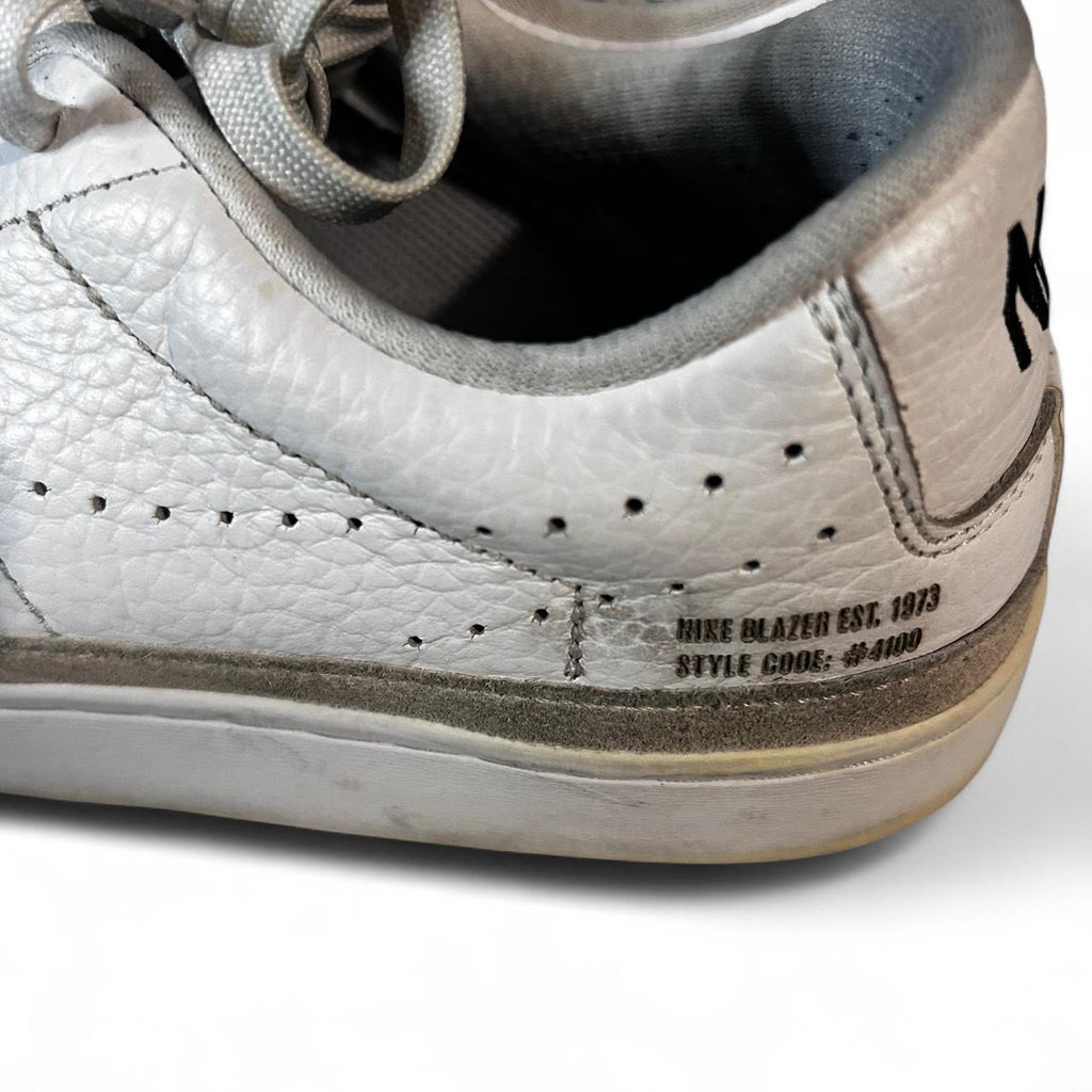 Vintage Nike Blazer Low X men's white leather trainers Size uk 8.5 SKU 6977