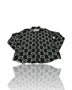 Cliche Vintage| Vintage black monogram unbranded Womens shirt