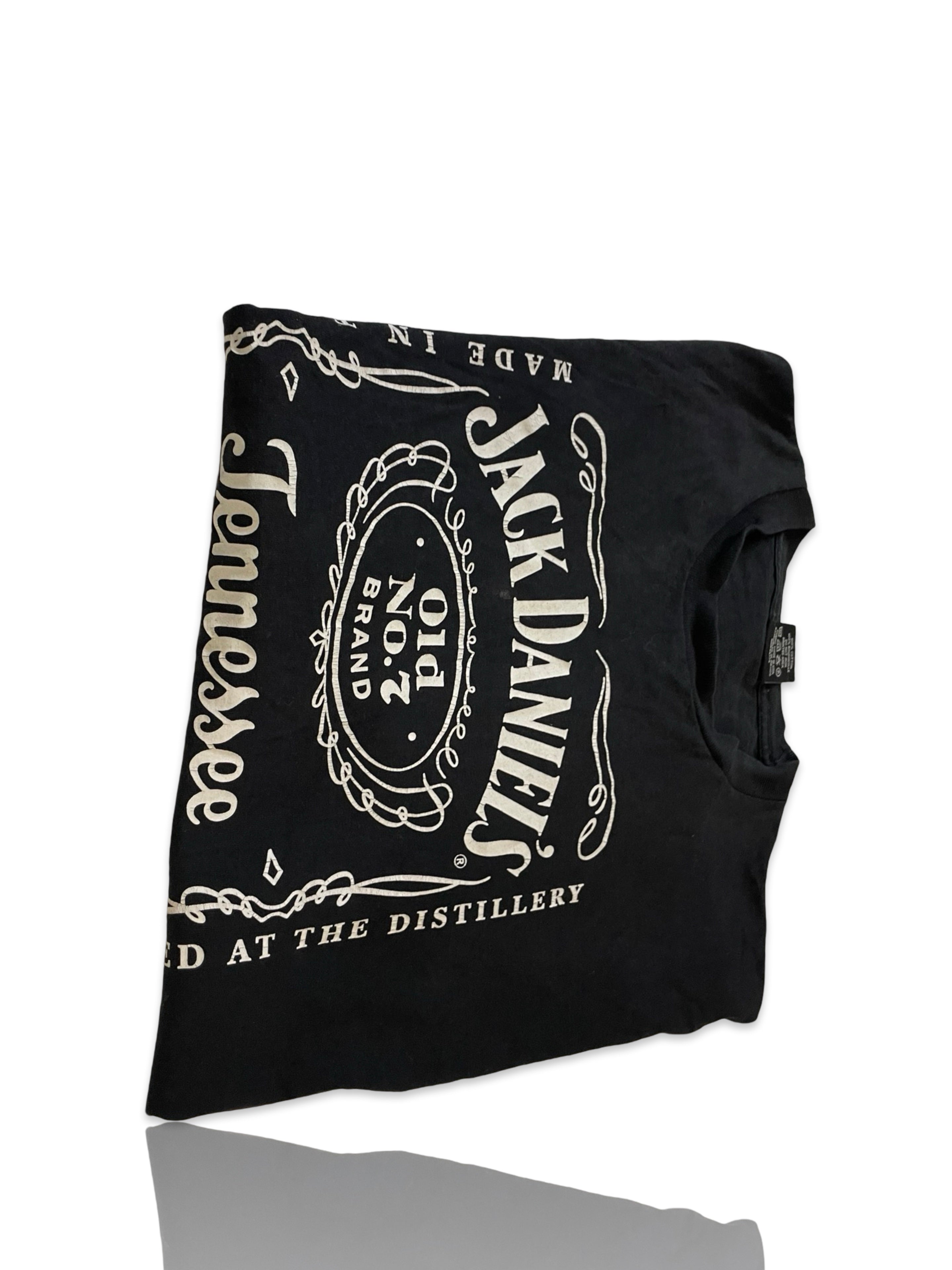 Vintage t shirt, 1980s t shirt, Jack Daniels t shirt, whiskey t shirt, motorcycle t shirt, black t shirt, vintage clothing, size XL