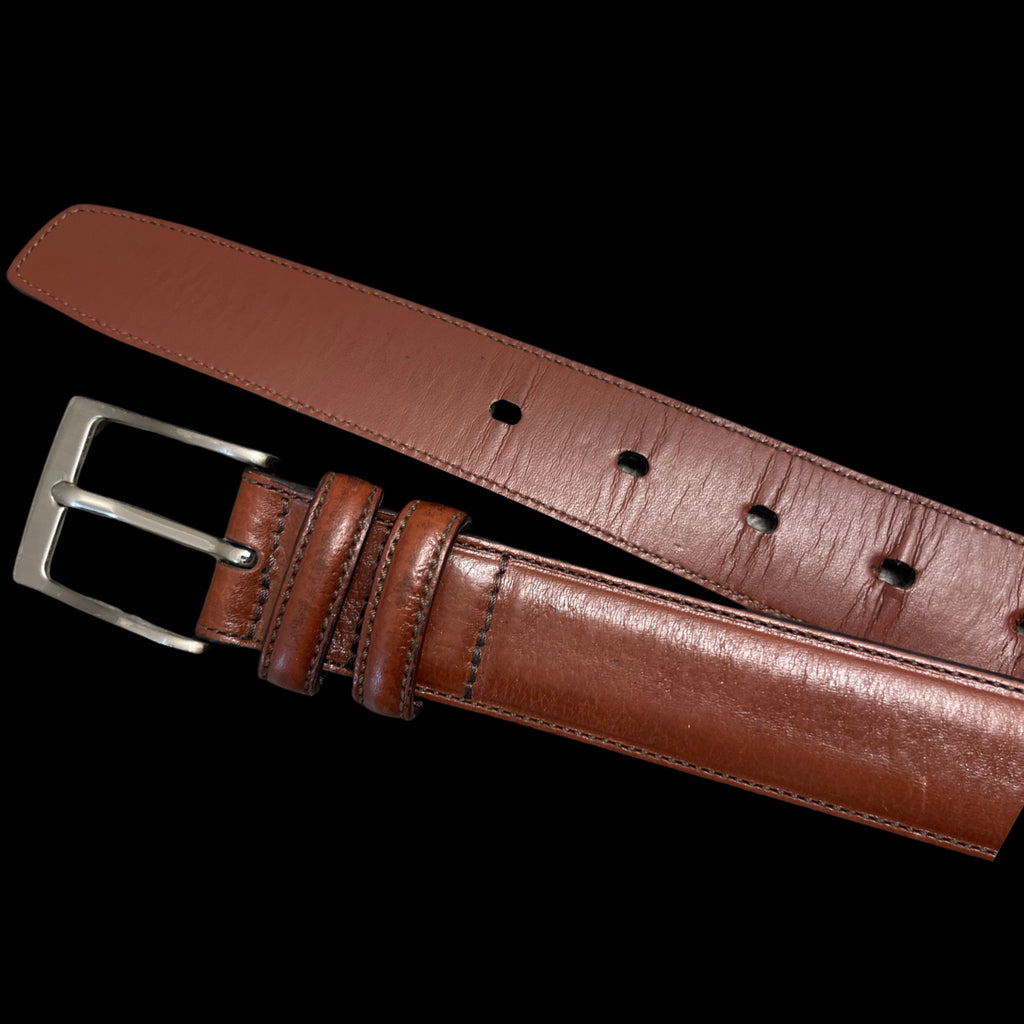 Rubynee Vintage y2k Perry Ellis mens brown leather belt