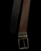 Vintage brown leather mens belt