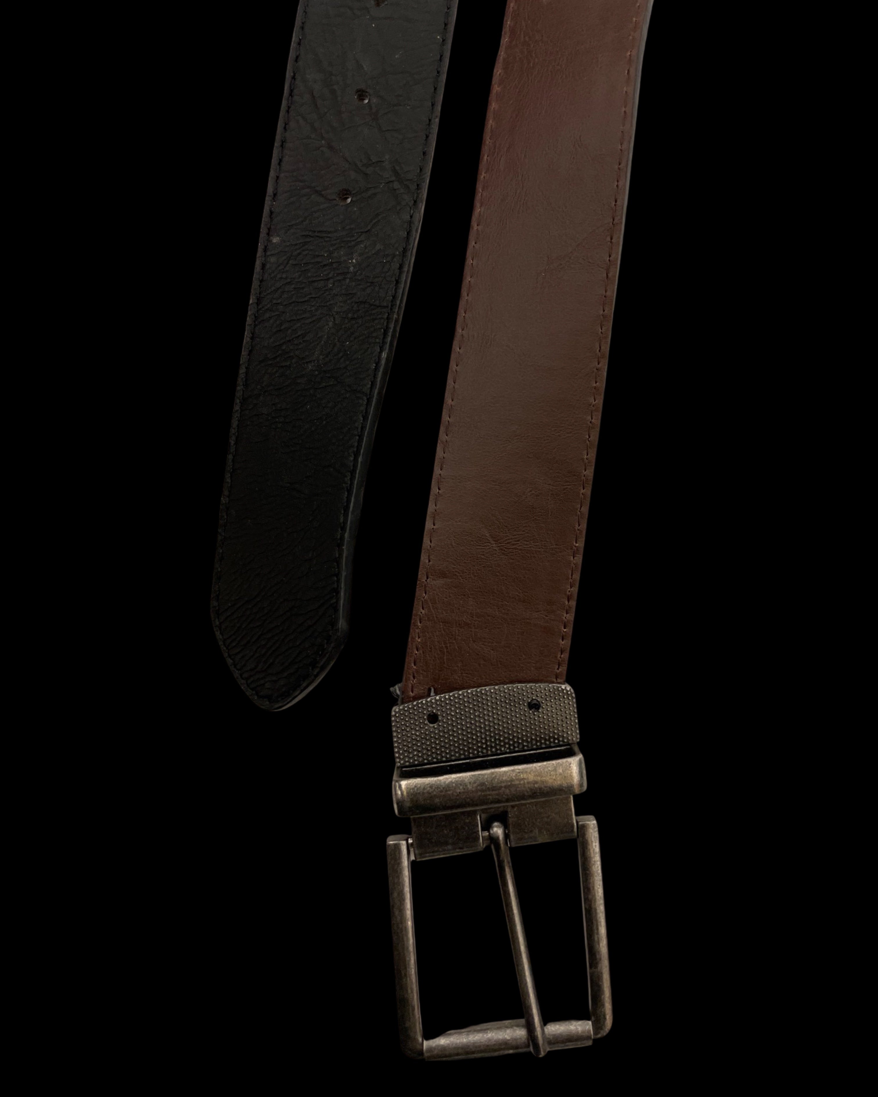 Vintage brown leather mens belt