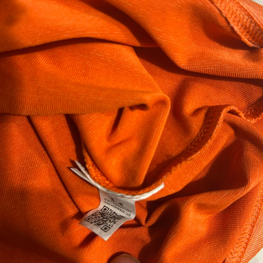 Under Armour Heat Gear Loose Tech 1/4 Zip Pullover T-Shirt L/Orange Sz L Sku 6847