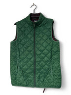 Womens Vest-DUSTIN-SPORT-"spruce night" green quilted full zip lined-PS SKU6937