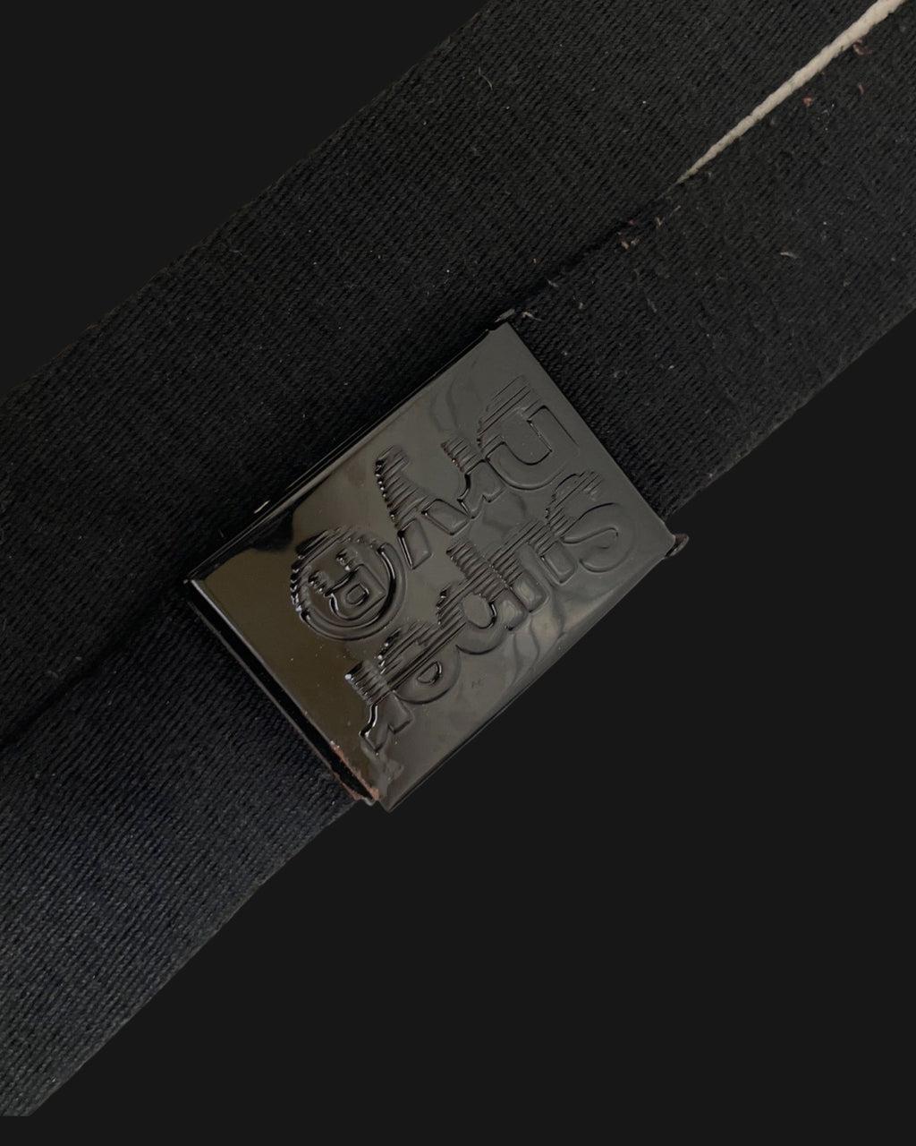 Vintage Superdry black leather mens buckle belt