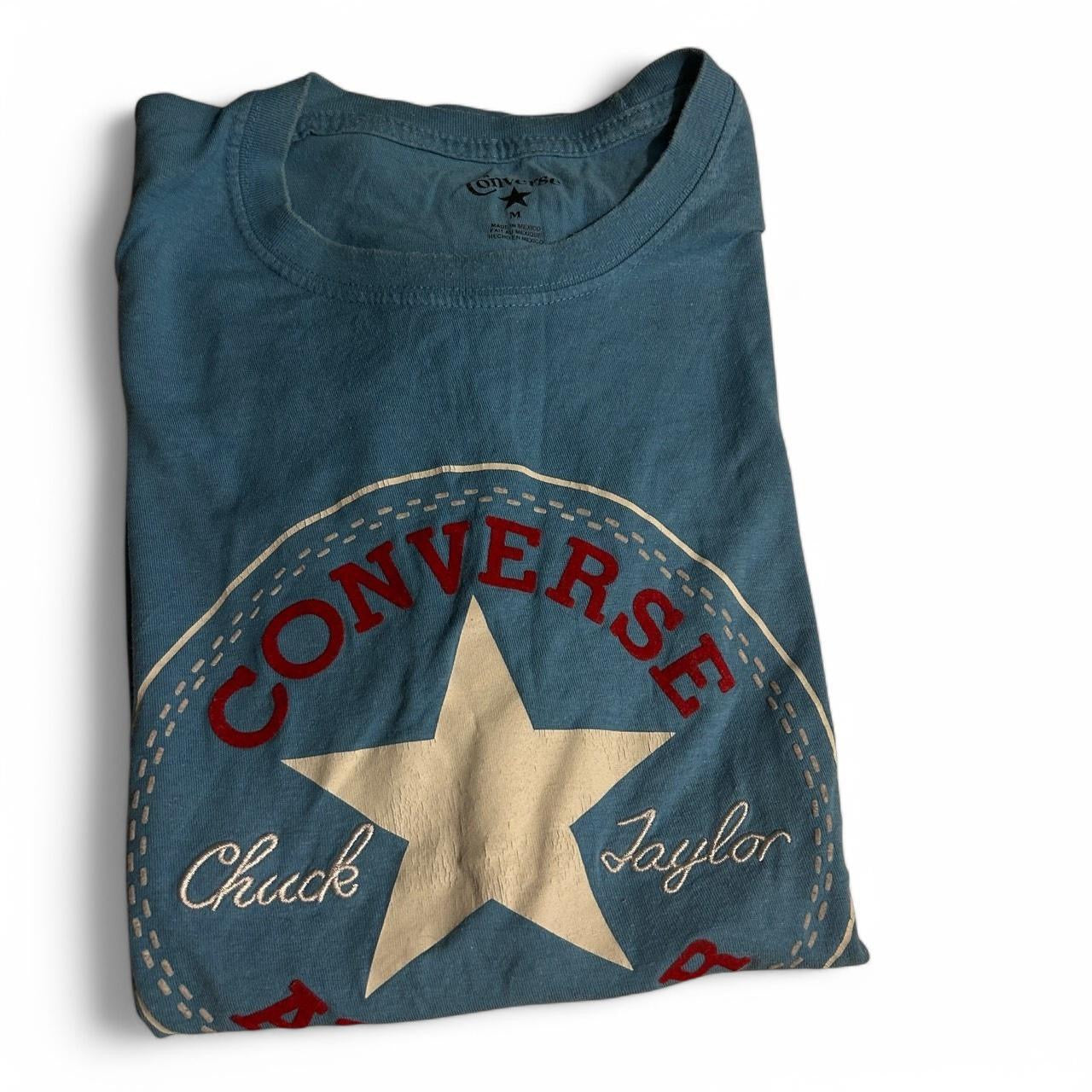 Converse Chuck Taylor All Star graphic blue t-shirt #Converse #Tshirts men’s blue in seize medium sku 6837 
