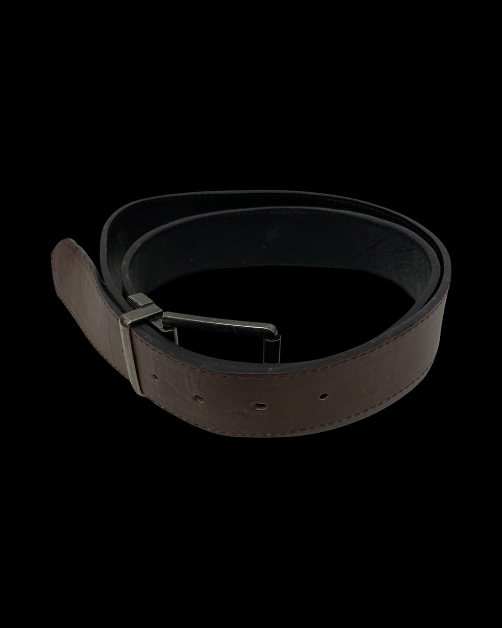 Vintage brown leather mens belt