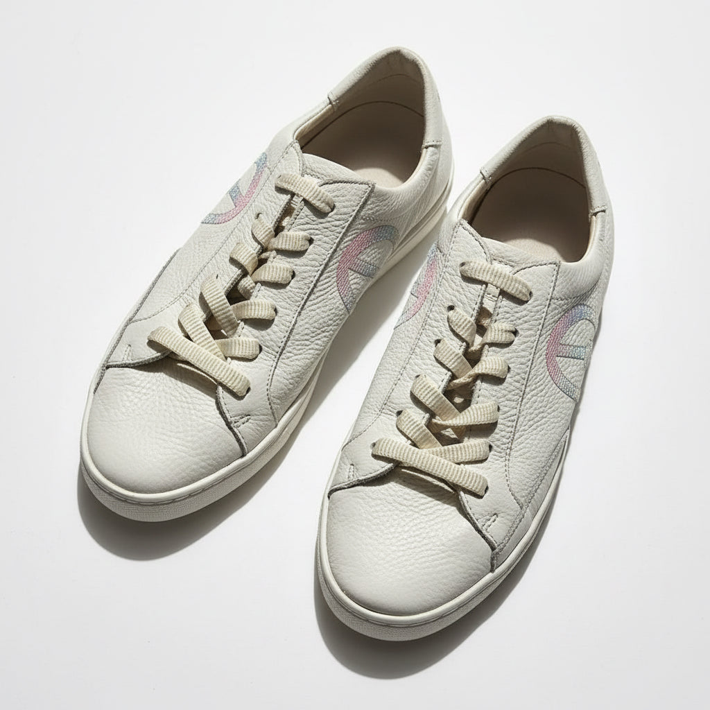 Soludos Ibiza Platform Casual Sneakers Women's Size 6 UK M, White Leather Shoes