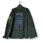 " Unisex Ayios Navy Green Street wear Jacket Made In Greece With Unique Distressed Look L32 W22 in L/XL SKU 6915"