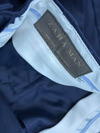 Zara Mens Chino Shorts Size 30 Navy Blue Slim Fit L12 W30 SKU 6965 Made in China