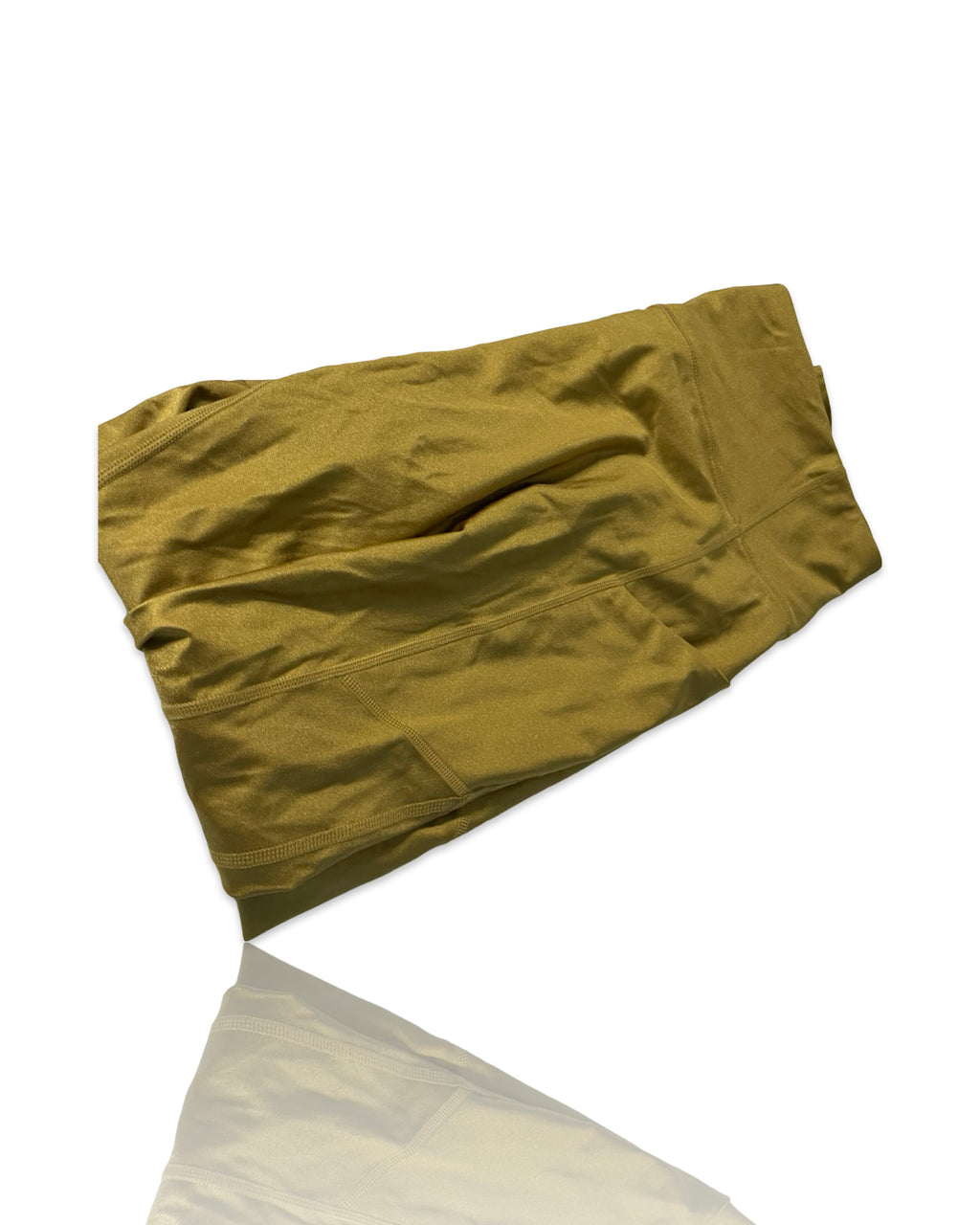 Fabletics Women's M/L/12/14 Oasis Shine High-Waisted Pocket Legging - Gold  W32 L26|SKU 4240